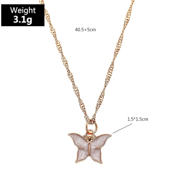 Muoti korut Charm Butterfly Pendant Riipus ontto kaulakoru Tyylikäs Retro