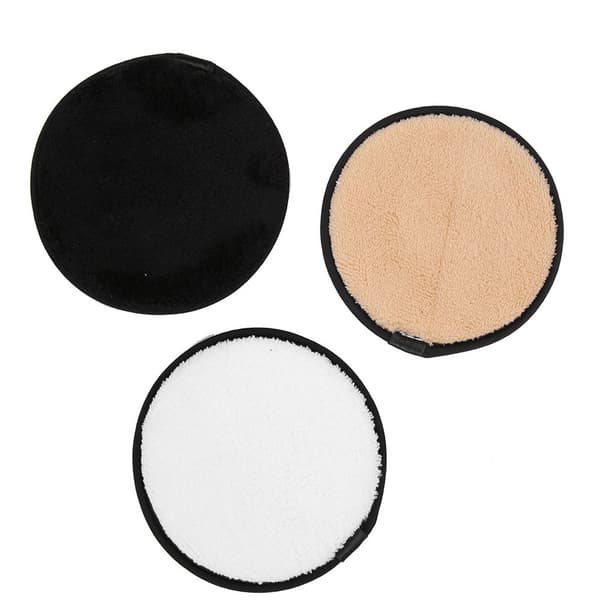 3-pak genanvendelige mikrofiber makeupfjernerpuder til ansigtsrensning