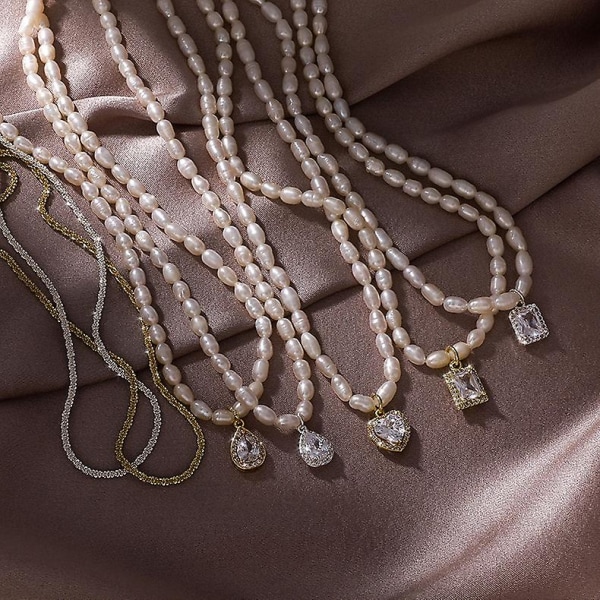 Halsband Pearl Vintage Choker Girls&#39; Modesmycken Ac3122 A11
