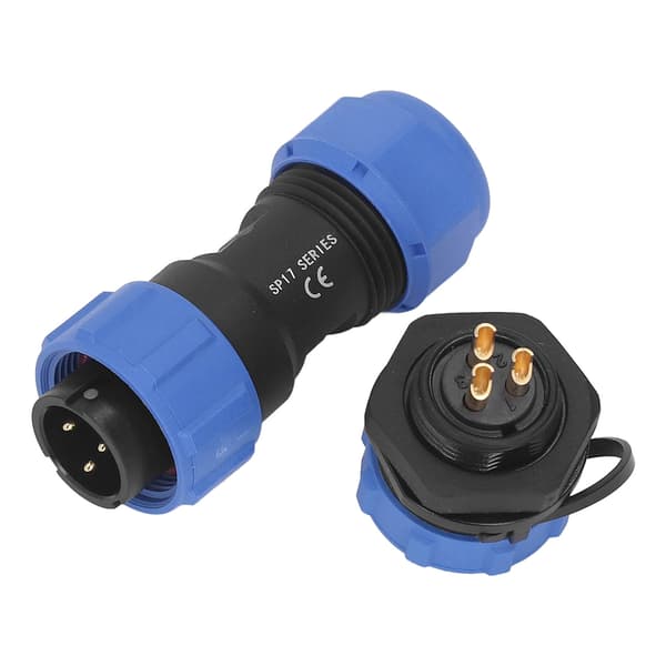 Aviation Plug Socket IP68 Vattentät 3-Pin 3-Håls Elektrisk Strömadapter SP17