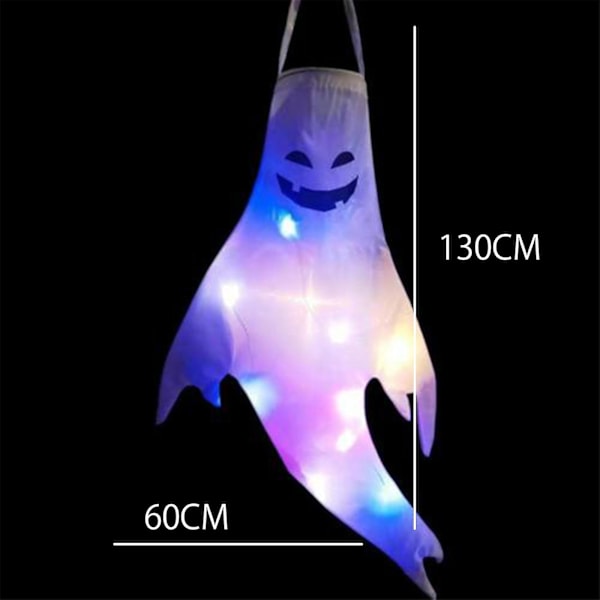 LED utomhusljus skalle grimas glödande Halloween dekoration Large 4