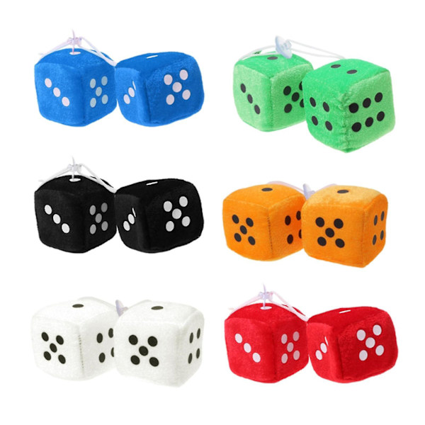 Fyllda leksak tärningar tecknad kreativ rolig färg 6pcs