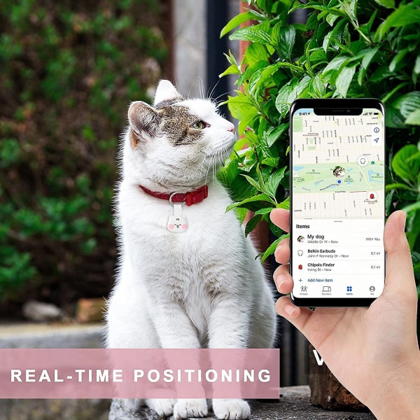 Airtag-etui Silikone Airtag-holdere til Apple Airtags Airtag-nøglering tilbehør Ridsefast/stærkt signal til hund, kat, kæledyrshalsbånd Hvid