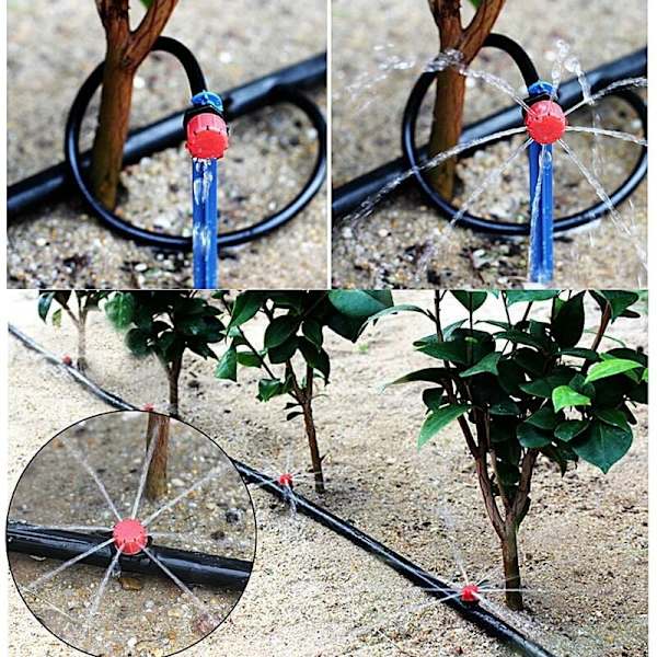 400 STK Justerbar kunstvandingsdrypper, 1/4'' automatisk drypvandingssystem Mikrosprinkler-drypper til plantedrivhus