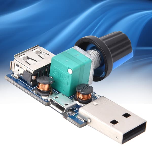 USB Viftehastighetskontroller Justerbar 2-hastighetsregulator for kontor og hjemmebruk
