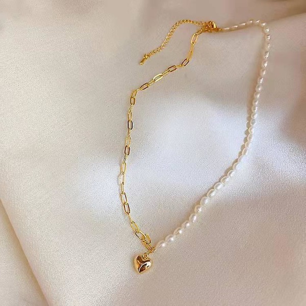 Halskæde Vintage uregelmæssig barok perle piger&#39; Modesmykker Ac3314 A689