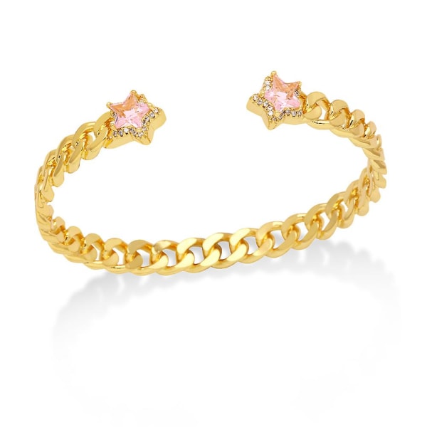 Armbånd Vintage Zircon Star Fashion Jewelry Ac10754 Pink