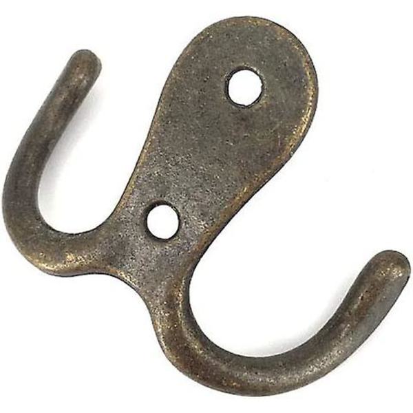 8 stykker metall dobbel skrue krok kroker og klesstativer Hjemmeoppbevaring Hyller Skuffer Skap Bad (bronse)