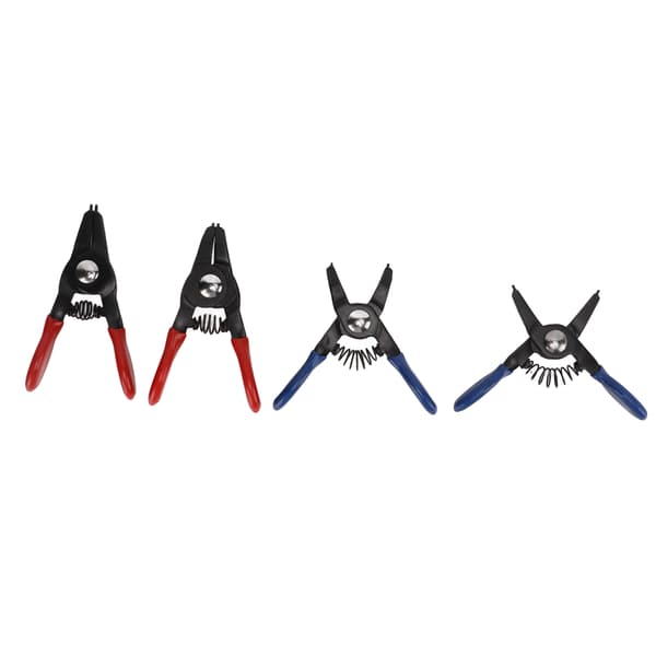 4 st Mini Snap Ring Tänger Set Universal Fjäderbelastad Hållbar Intern Extern Låsring