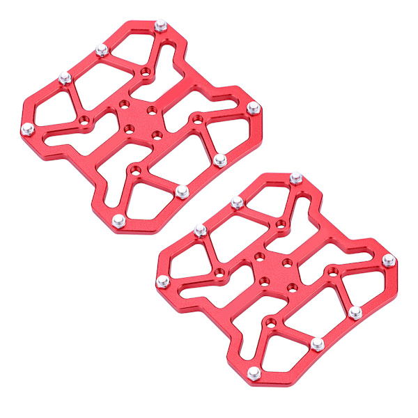 Aluminiumslegering Cykel Clipless Pedal Platform Adapter til SPD Rød 1 Par