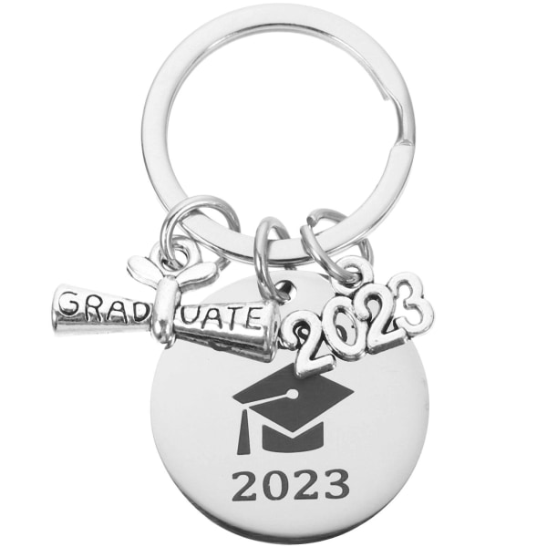 Valmistumisaiheinen avaimenperäluokka, 2023 avaimenperä, lahja ruostumattomasta teräksestä valmistettu avaimenperä