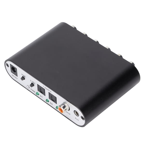 5.1 Digital Sound Decoder Converter SPDIF Coaxial AUX til 6 RCA Audio Decoder til TV Hjemmebiograf