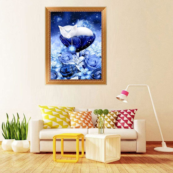 Gör-det-själv 5D- diamond painting , DIY- diamond painting efter siffror Kit, korsstygnsdekoration för vardagsrum eller sovrum 30x40cm,