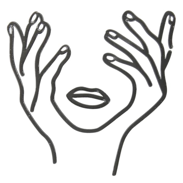 10 sæt ansigtskagepynt til kvinder, abstrakt minimalistisk DIY ansigtslinjer kagepynt til fødselsdagskage bryllupsfest