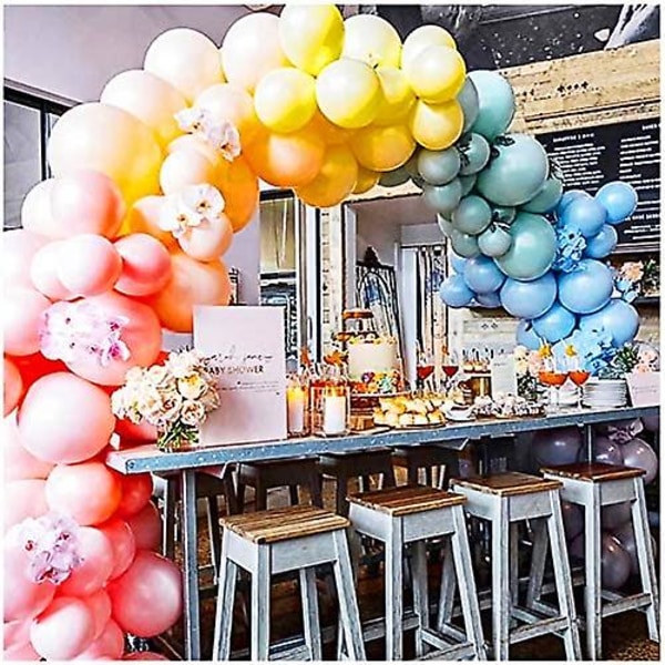 100 stycken färgglada ballonger Födelsedag Bröllop Julfest