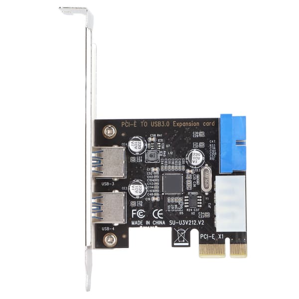 USB 3.0 PCIe Udvidelseskort 2 Port 19 Pin Adapter Controller