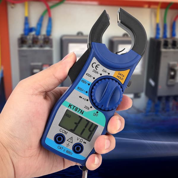 Digital klemmetermometer 20-400A DC/AC, 600V/450V, med LCD-skærm