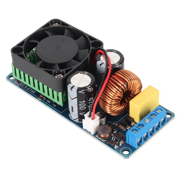 IRS2092S 500W Mono HiFi Effektforstærkerkort med Køleventilator til DIY Lydsystem