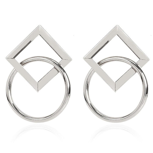 Øreringe Heart Stud Fashion smykker B2323 silvery color