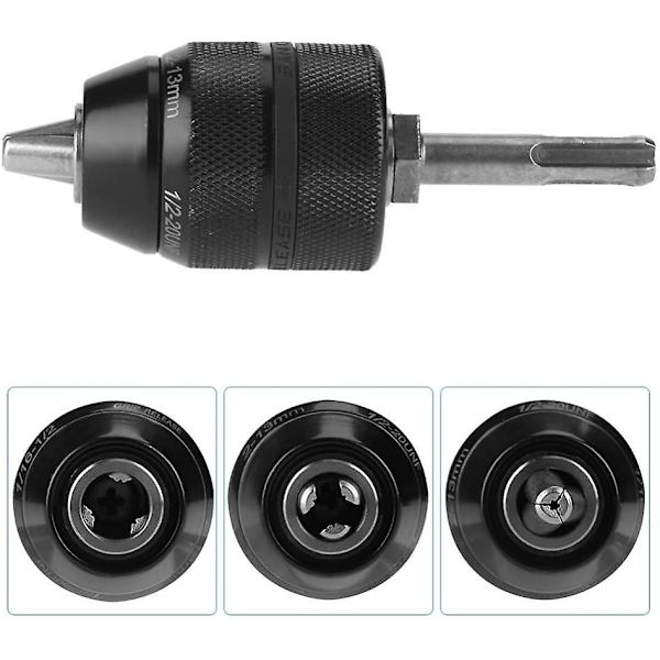Chuck Adapter Converter 2-13mm Kapacitet Metallsvarvborr Chuck Converter Sds Adapter Tillbehör