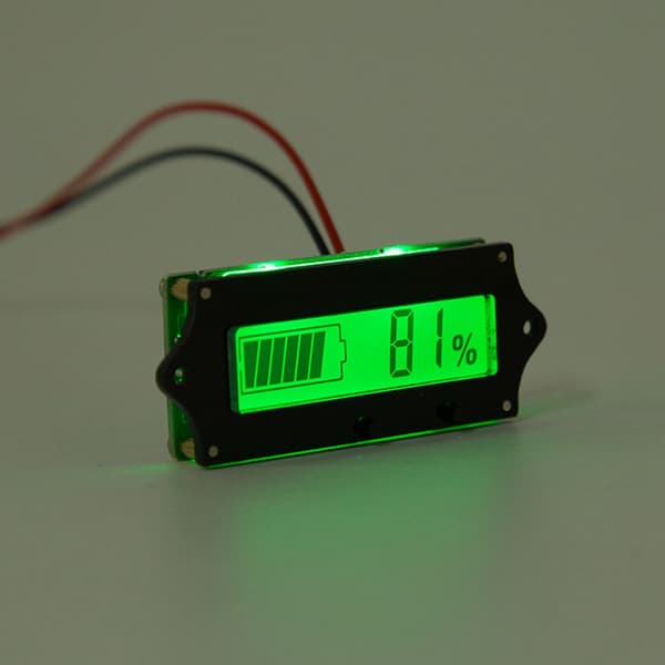 12V 84V GY6G Batteri LCD Voltmeter Grønt Lys Alarm