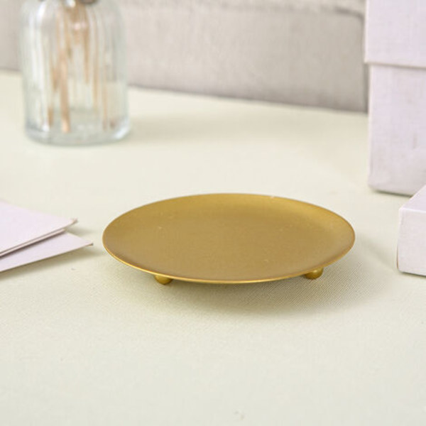 Metallljushållare för födelsedagspresent för ljus - Heminredning 7*7*1cm 3st guld