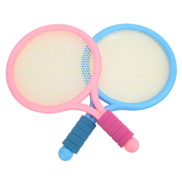 Badmintonracketpar for barn med gummiball, treningsbalanse, søt racket
