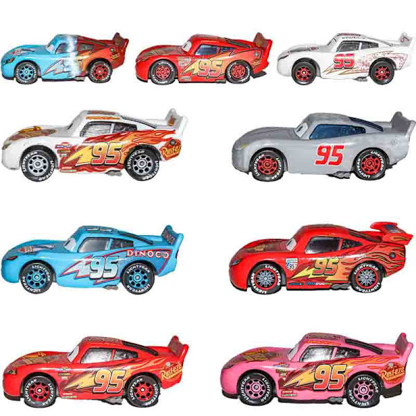 Lasten leluautotarina 95 dinosaurukset kaksiväri harmaa McQueen ensimmäinen ja kolmas sukupolvi kilpa-auto seosmalli