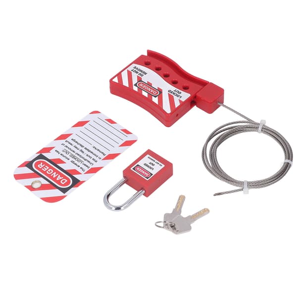 Rustfrit stål industriel justerbar slagfast kabel Lockout Tagout