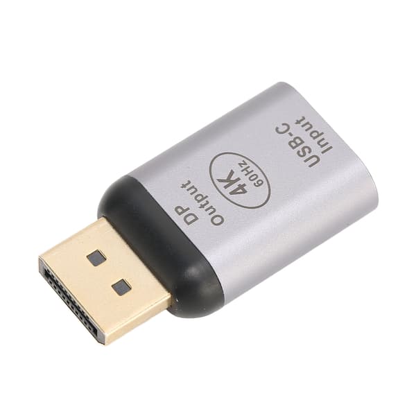 USB C til DisplayPort Adapter 4K 60Hz Plug and Play Kompakt Bærbar for Windows Android OS X