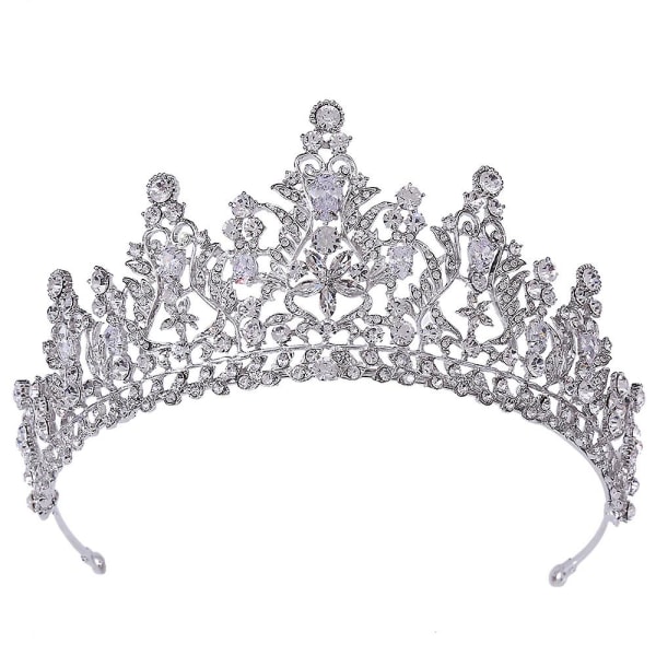 Kronprydnad Bröllopstillbehör Enkel Legering Diamant-besatt brudgalvaniseringsklänning KC Gold White Zirconium