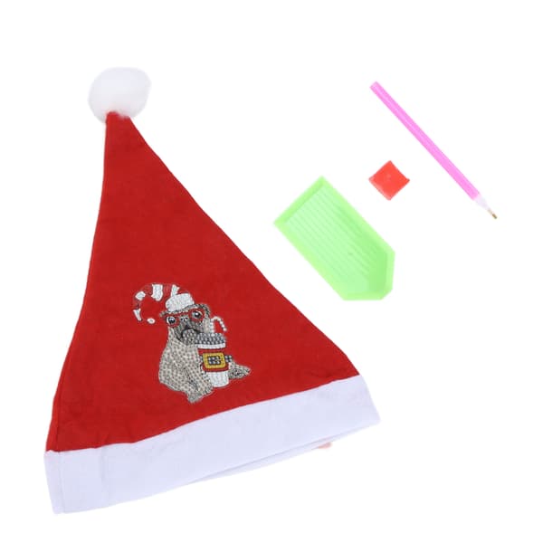 DIY Diamantmaleri Julehatt Håndlaget Klassisk Festdekorasjon AA856