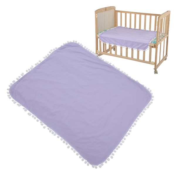 Baby Bomulls Svøpepledd Nyfødt Mottakspledd Lys Lilla 87x77cm