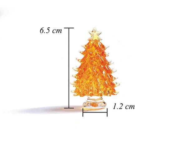 1 grønt juletræ K9 krystaltræ miniaturefigurer Chris