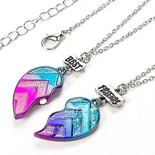 4 kpl/ set Bff kaulakorut ja rannekorut Parhaat ystävät Half Heart Pendant Chain Kaulakorut Half Heart Friendship set