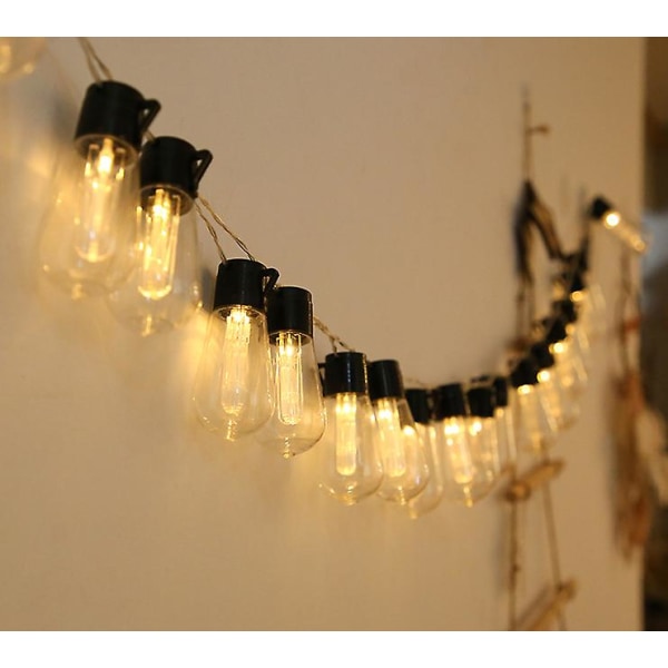 Solar julelys (hvid, solcellelamper 30 lys)