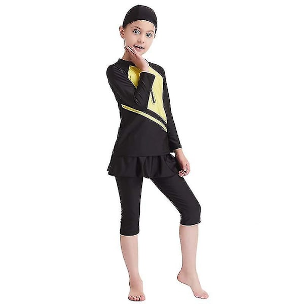 3-15 år flickor simdräkter Islamiska badkläder Burkini 3-4 Years