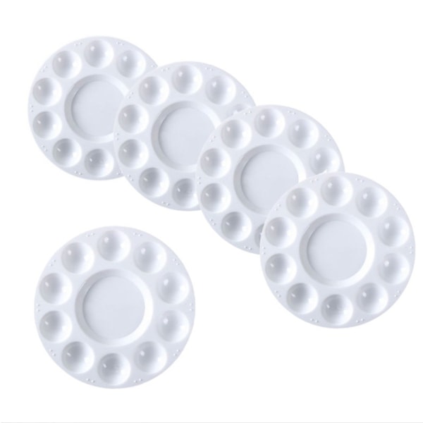 Hvitt malingsbrett (17 cm pakke med fem)