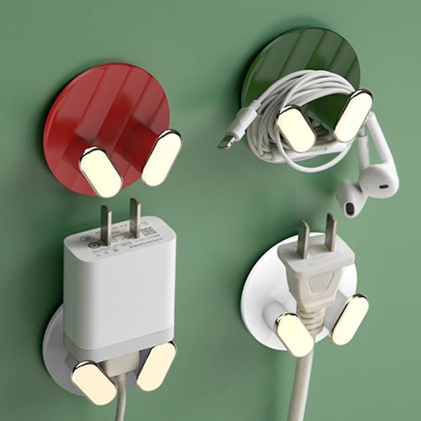 Krokar, power Linjekrok, krok för nycklar, handduk, köksredskap White