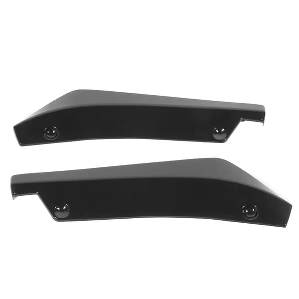 2 stk. bakre støtfangerleppe diffuser spoiler anti-ripe beskyttelse blank svart universalbil