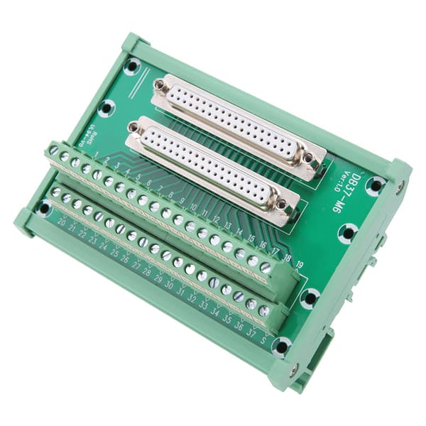 DB37 M6 Dobbelt Hun DIN Skinne Monterings Terminalblok Interface Modul Board Connector