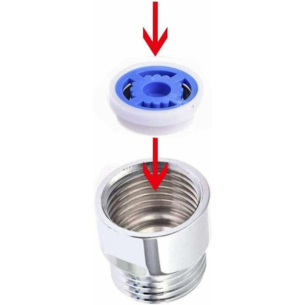 4 stykker brusereducer, Reguleret Flow Shower, Shower Flow Regulator, Water Flow Restrictor, Holdbar kobber Shell Shower Flow Restrictor til Hotel, B