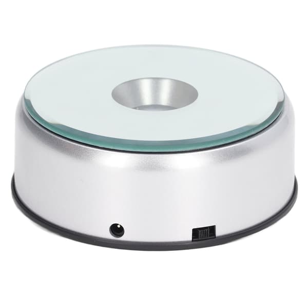 Roterande displayställ 360° roterande LED-lampor 80 sekunder per varv USB-laddning LED-displaybas för koppar och kristaller