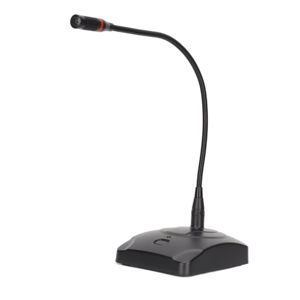 Svanehalsmikrofon med lys 6,35 mm kabel til konferenceudsendelsesoptagelse
