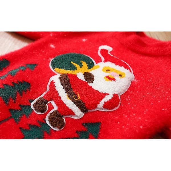 Nisse grimme julesweatere til babyer og småbørn - søde julemænd og mønstrede pullovers STYLE A 90CM