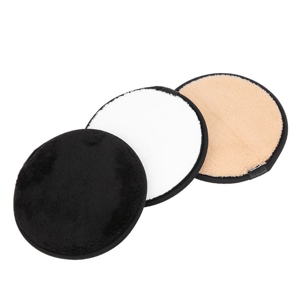 3-pak genanvendelige mikrofiber makeupfjernerpuder til ansigtsrensning