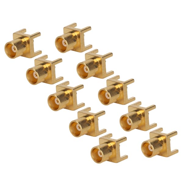 MCX Socket PCB Loddeplate Endekontakter - 10 stk