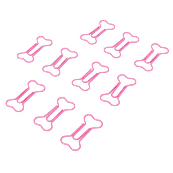 100 stk. rosa beinformede bærbare små søte galvaniserte binders for filklassifisering