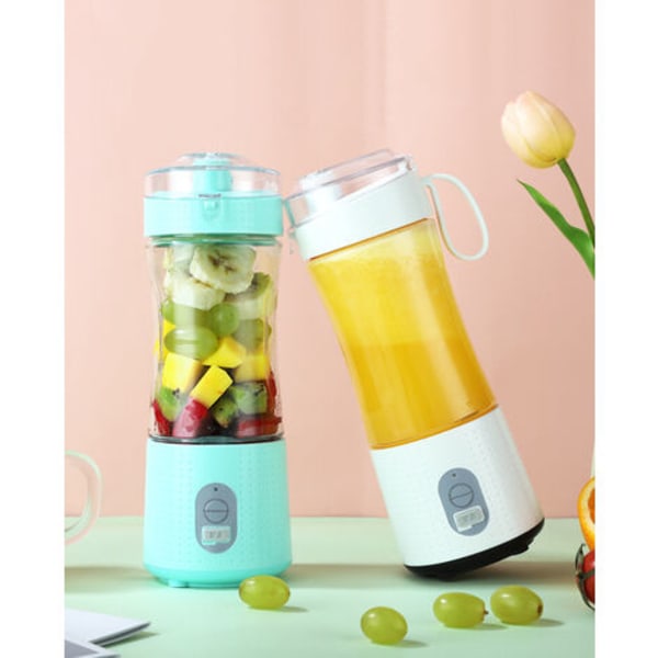 Bärbar blender - Mini Personal Blender - Juicer - Juice Cup, Smoothie Masher, 6 blad, Uppladdningsbar USB port, Vattenpr