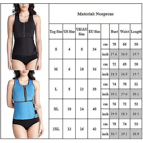 Kvinnor Midja Korsett Trainer Bälte Training Body Shaper Black XL